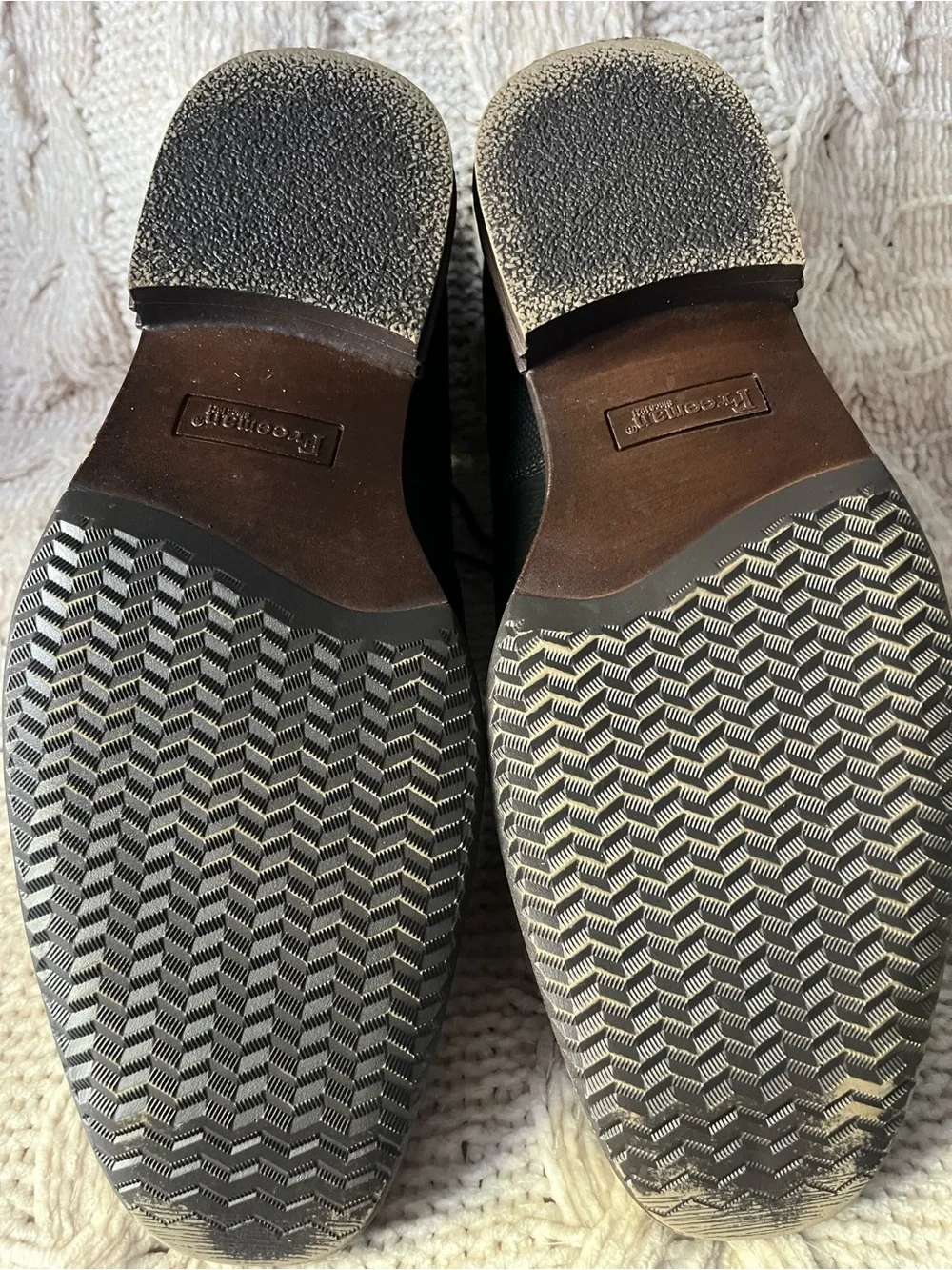 Classic Black Men’s Chukka Boots with Brown Stacked Heel